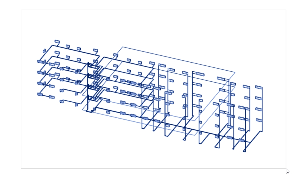 3D вид схемы IFC в Revit