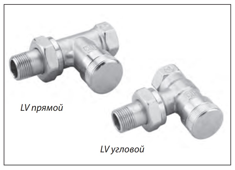 Клапаны запорные радиаторные LV