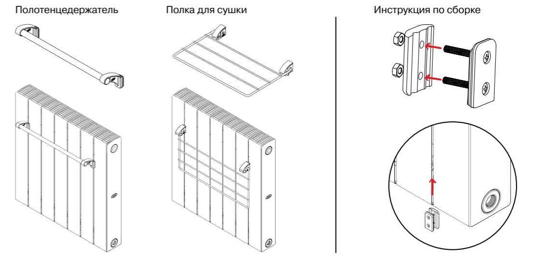 Дополнительные принадлежности радиаторов Rifar Supremo