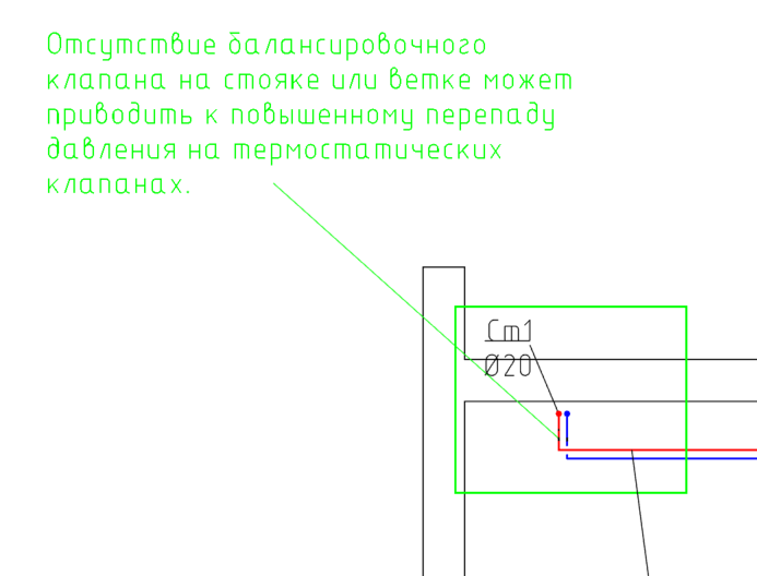 Пример ошибки на чертеже